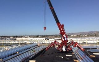 red mini cranes